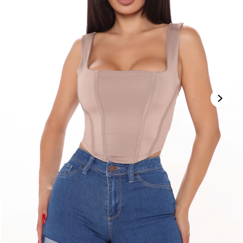 Fashion Nova Beige Tank Top